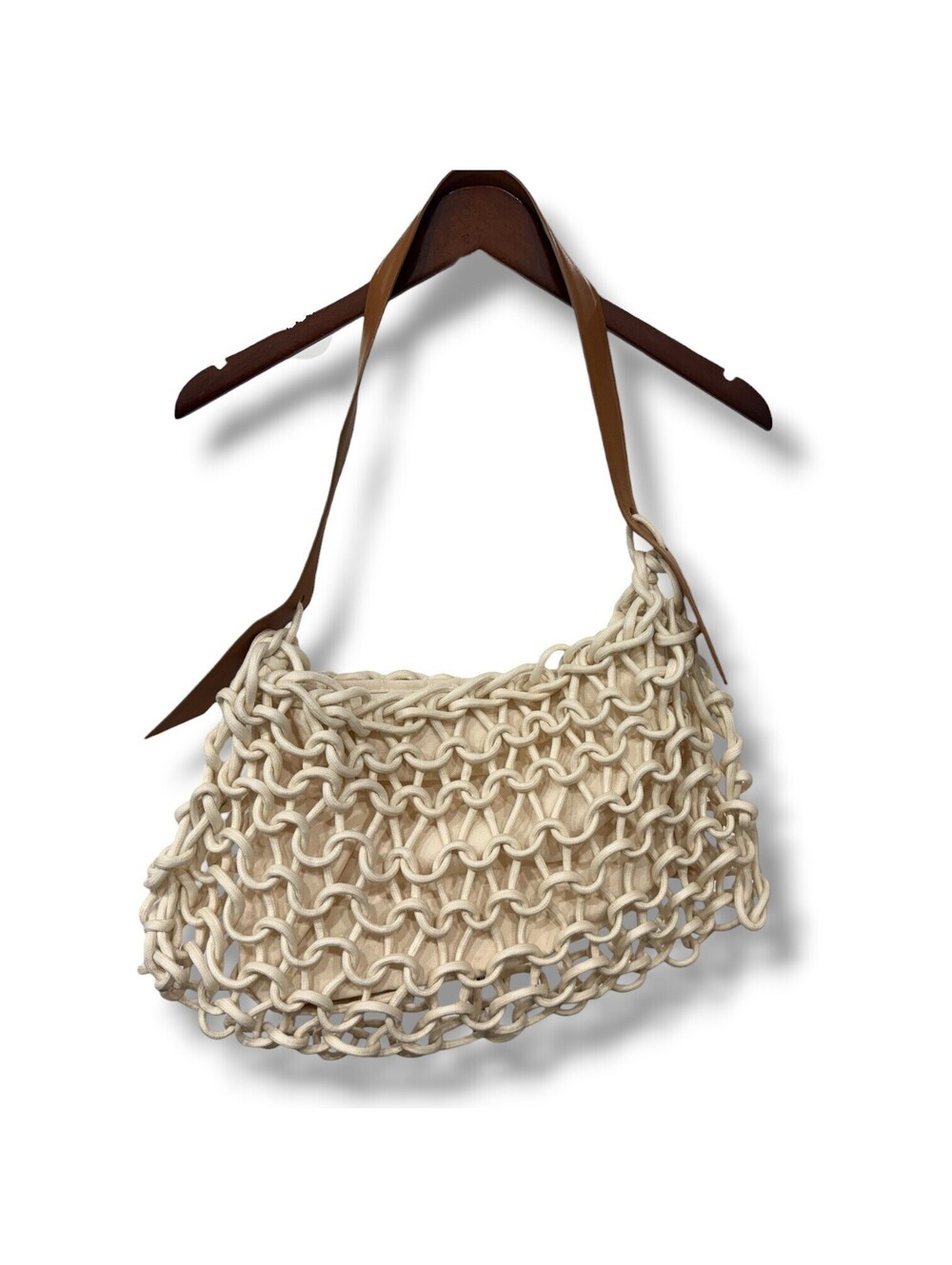 Alienina Interwoven Tote Bag Handmade Italy Organic Cotton Leather